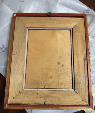 Ritratto olio su tavola vintage