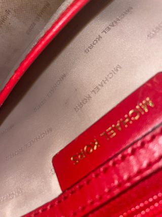 Bolso Michael Kors Beige y Rojo