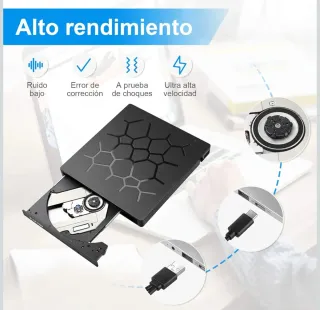 Lector DVD/CD. Grabador CDs. Externo Zacro USB
