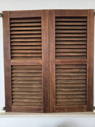 2 Persianas de madera para ventana