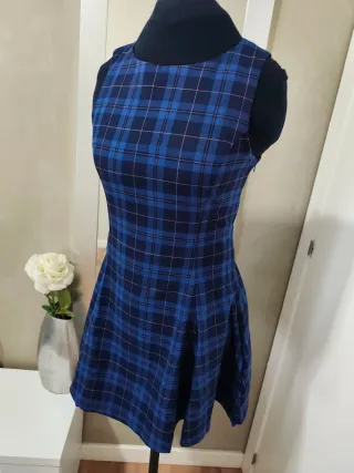 Vestido azul cuadros