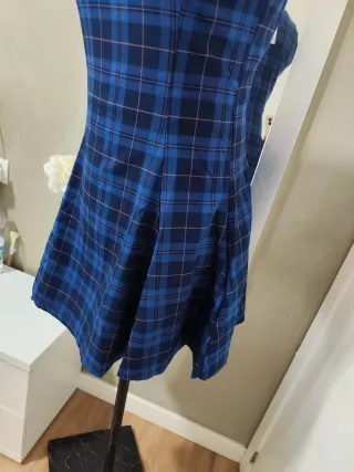 Vestido azul cuadros