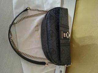 Borsetta Guess tracolla nera oro nuova