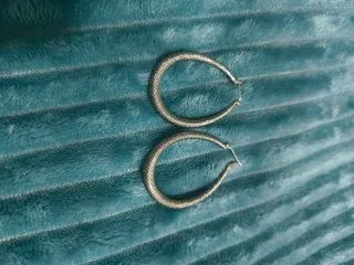 Pendientes Aro Plateados Texturizados