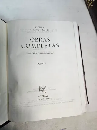 Obras completas Blasco Ibáñez 3 tomos