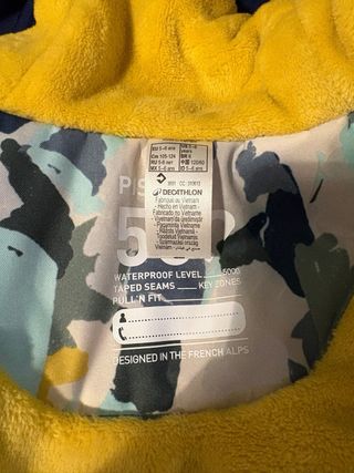 Abrigo niño nieve multicolor Talla 5-6