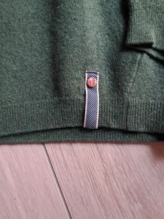 Maglione lana uomo verde/grigio