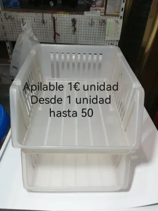 Organizadores apilables plástico.