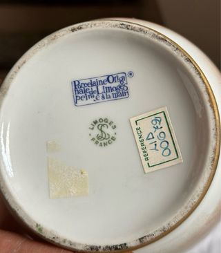 Vaso Antico Limoges France dipinto a mano antico