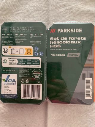 Set 15 Punte per trapano HSS PARKSIDE