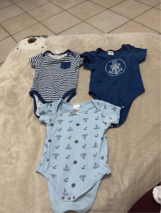 Set 3 Body Bimbo Blu taglia 9/12 mesi