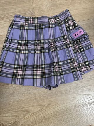 Falda pantalón cuadros Bershka Talla S