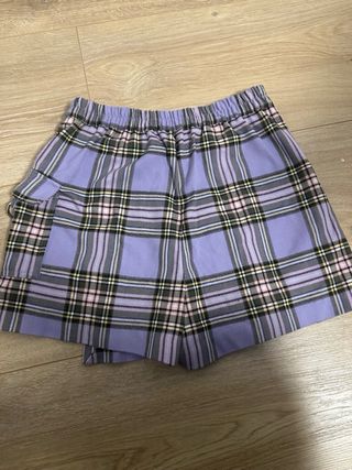 Falda pantalón cuadros Bershka Talla S