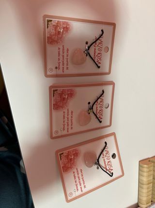 Collar Cuarzo Rosa Corazón Amor y Autoestima