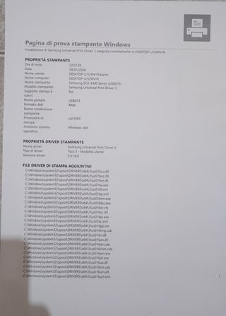 Stampante B&N laser Samsung SCX-3405 toner al 96%