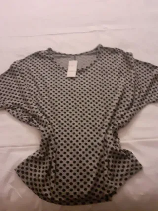 Maglietta donna pois taglia unica