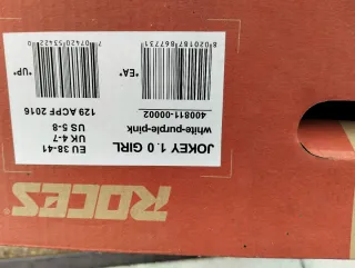 Roller bianchi e rosa con confezione originale