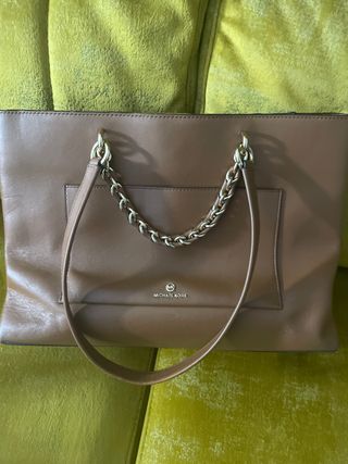 Bolso Michael Kors Marrón Cadena Dorada