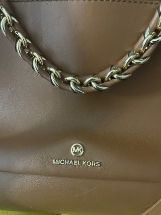 Bolso Michael Kors Marrón Cadena Dorada
