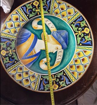 Piatto antico Deruta decorato a mano