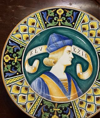 Piatto antico Deruta decorato a mano