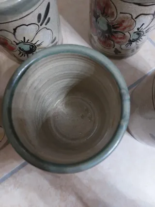 Set 6 tazze ceramica fiori