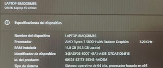 HP Omen Ryzen 7 5800H 16GB RAM