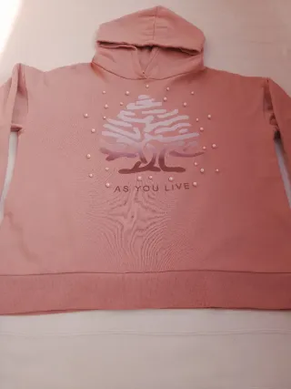 Sudadera Springfield Niña Rosa Perlas