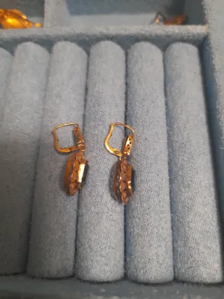 Pendientes Oro 18k Azul