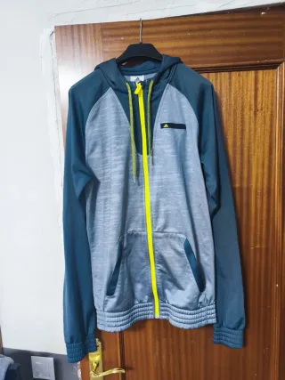 Sudadera Adidas Talla S Gris y Azul Marino