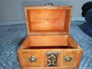 Baúl Decorativo Vintage Madera y Metal