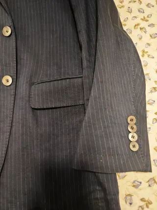 Giacca E. Zegna grigia gessata fresco lana