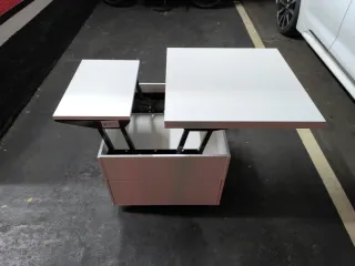 Mesa centro elevable y desdoblable