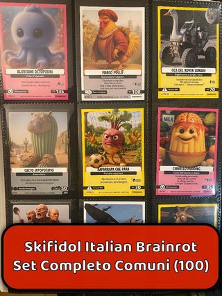Set Completo Comuni Skifidol Italian Brainrot
