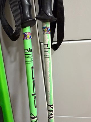 Esquís Elan RC 120 con fijaciones y bastones Elan