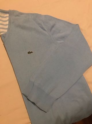Jersey Lacoste pico azul claaro Talla 7