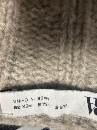 Jersey Lana Zara Talla S Beige