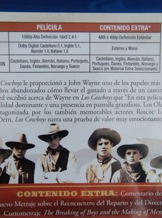 Los Cowboys blu-ray