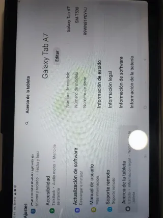 Samsung Galaxy Tab A7 Negra