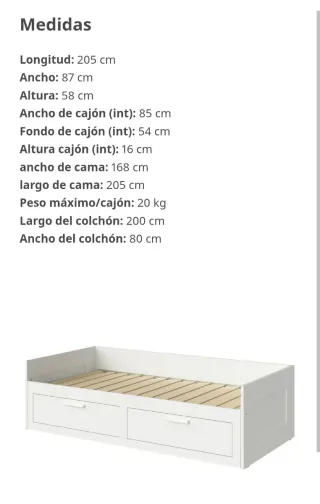 Cama Diván Ikea Blanca
