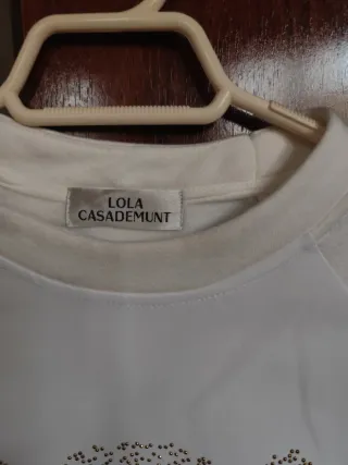 Sudadera Lola Casademunt Blanca con Leopardo