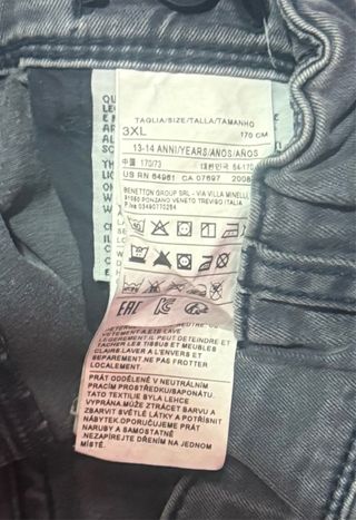 Pantalón vaquero Benetton Talla 3XL