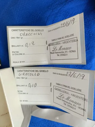 Set collana e orecchini punto luce oro bianco