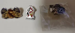 Lote de 3 Pins y Parches Ultras Sur