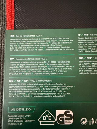 Set Destornilladores Aislados Parkside 1000V