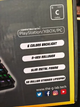 Teclado Mecánico Gaming marca G-LAB Keyz Carbon