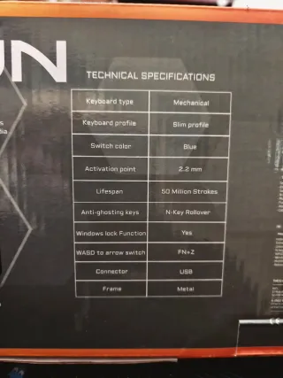 Teclado Mecánico Gaming marca G-LAB Keyz Carbon