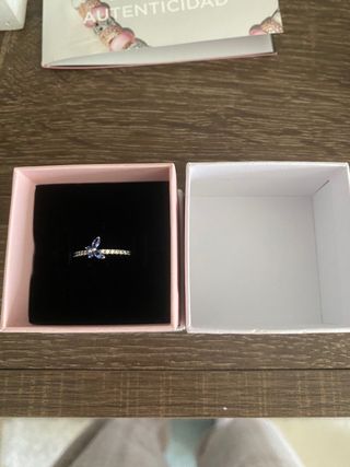 Anillo Mariposa Azul Brillante Pandora