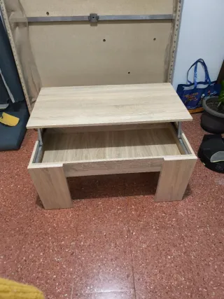 Mesa de centro salón elevable madera