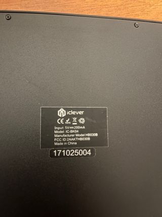 Teclado Inalámbrico tamaño tablet iClever Negro